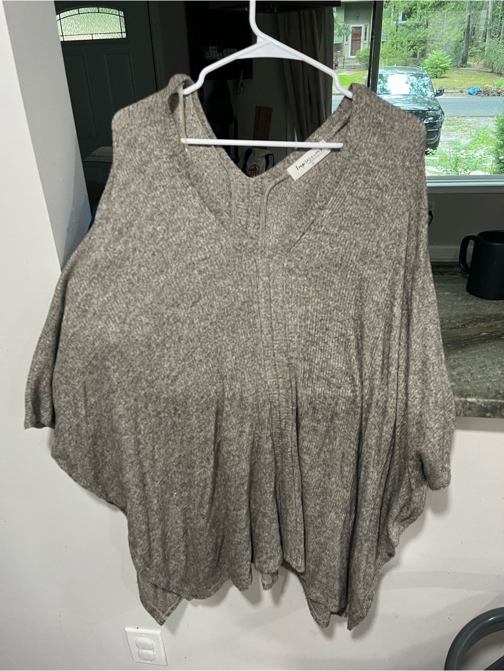 Cozy Grey poncho